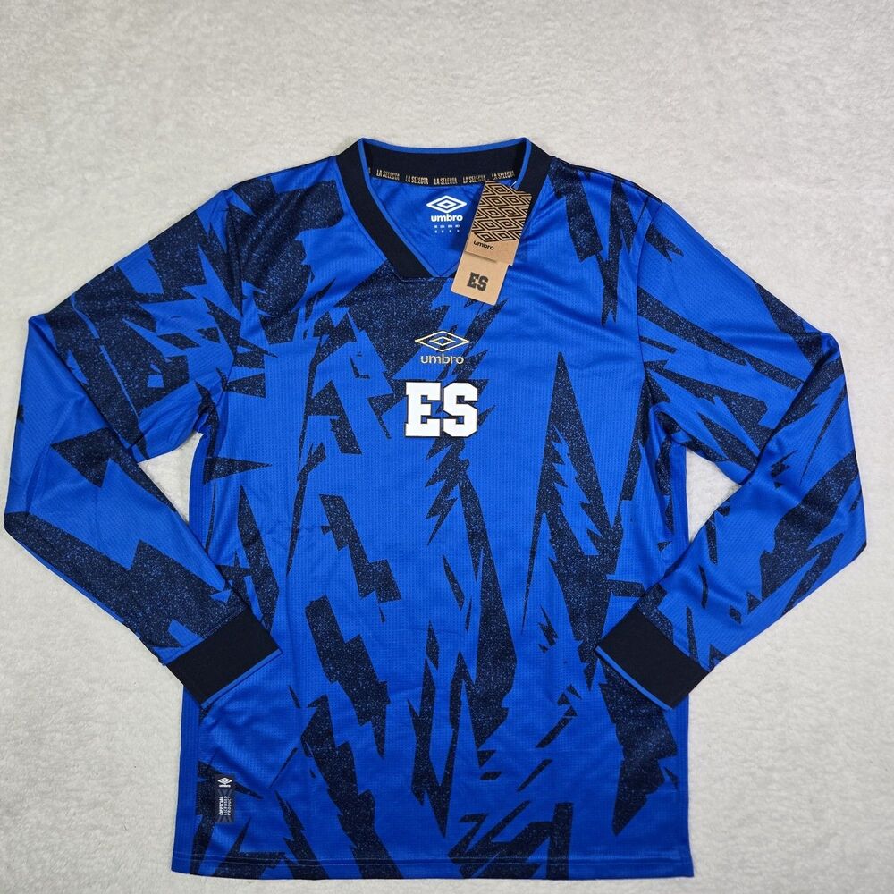 Umbro El Salvador Long Sleeve Home Soccer Jersey 23/24 Mens Medium La Selecta M